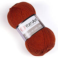 Yarnart MERINO DE LUXE 50 (Мерино де Люкс 50) № 3027 терракотовый (Пряжа полушерсть, нитки для вязания)