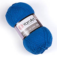 Yarnart MERINO DE LUXE 50 (Мерино де Люкс 50) № 3040 синий (Пряжа полушерсть, нитки для вязания)