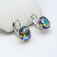 Срібні сережки з Swarovski "Лагуна", фото 3