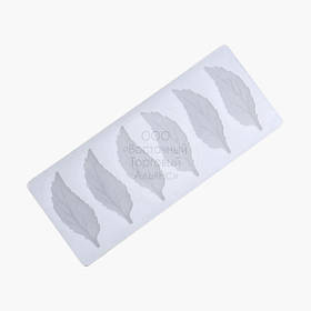 Силіконовий текстурний мат — Листочки, 6 комірок (8*2,5 см)