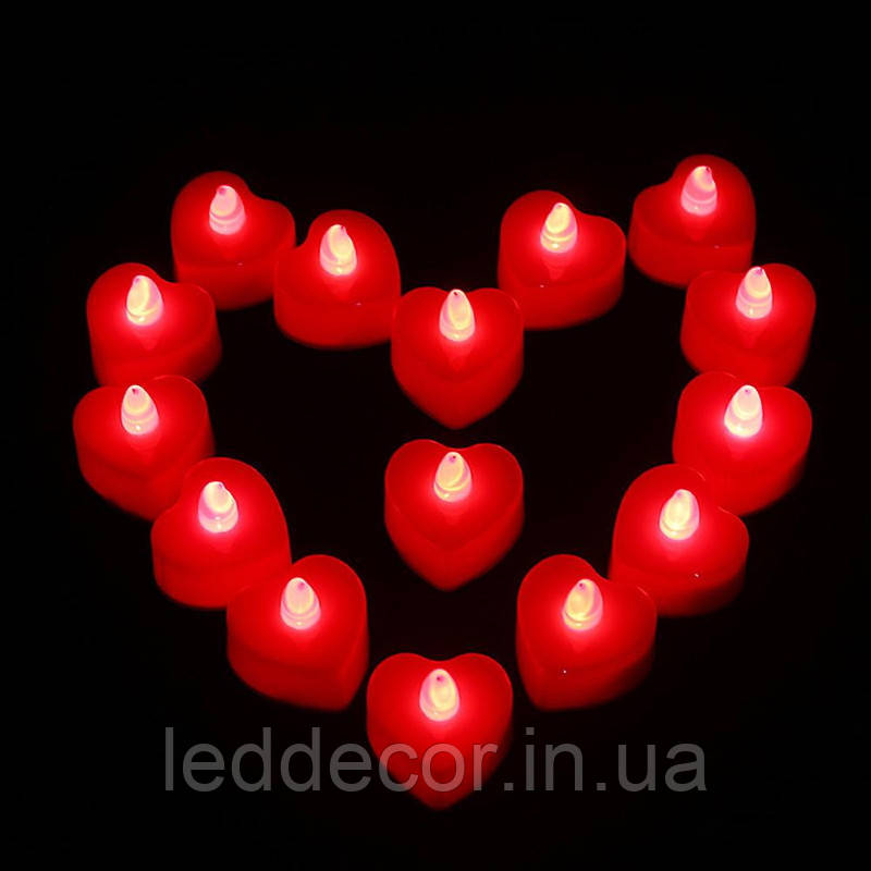 Світлодіодні свічки Red Heart Cold, набір 4 одиниці