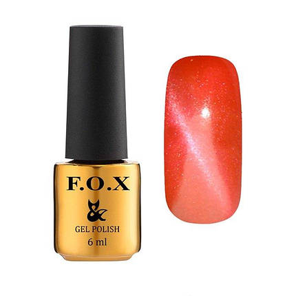 Гель-лак F.O.X gel-polish gold Cat Еye 020 карміново-рожевий 6 мл, фото 1