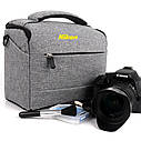 Сумка для фотоапарата протиударна Сірий з чорним ( код: IBF063SB1 ), фото 2