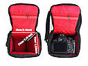 Сумка для фотоапарата протиударна Чорний з червоним ( код: IBF061BRO ), фото 7