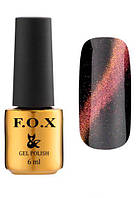 Гель-лак F.O.X gel-polish Cat eye 3D 003 темний бронзово-рудий 6 мл