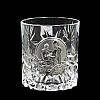 Кришталевий графин і склянки для віскі Boss Crystal Козаки Оазис накладки срібло, фото 5