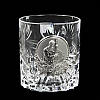 Кришталевий графин і склянки для віскі Boss Crystal Козаки Оазис накладки срібло, фото 7