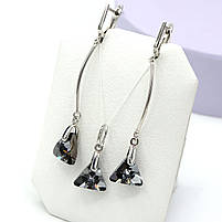 Срібний кулон із кришталем сірого кольору Swarovski "Трикутник", фото 5
