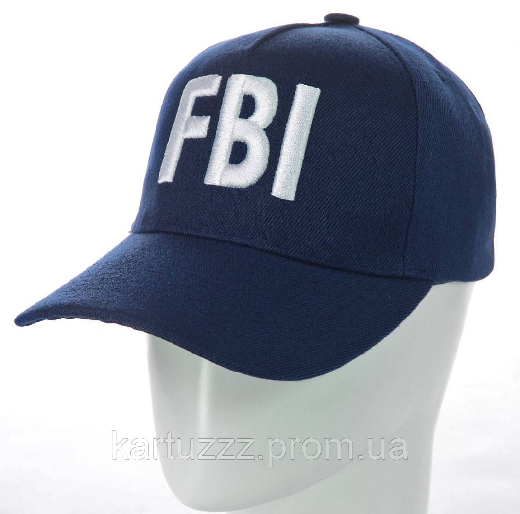 Черная бейсболка кепка с вышивкой ФБР FBI плотная на ремешку - фото 2 - id-p1581212462