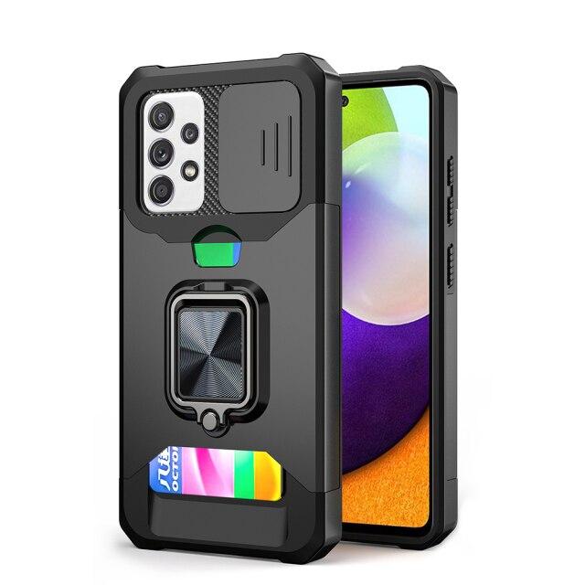 Протиударний чохол CamShield Card Ring з підставкою для Samsung Galaxy A52 A52s (2021) A526 Black