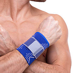 Напульсник еластичний для фіксації зап'ястя Sibote 7021 розмір S-M Blue