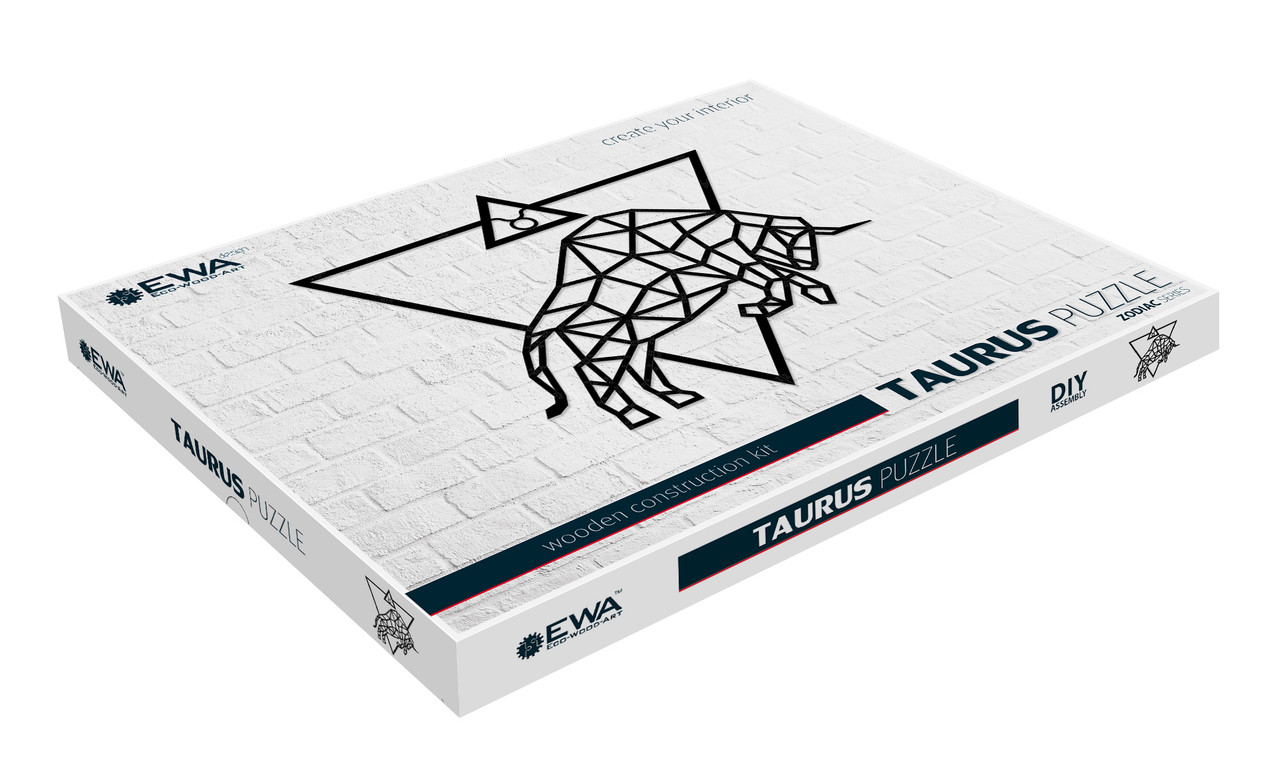 Панно інтер'єрне дерев'яне на стіну ZODIAC SIGNS: TAURUS 78,5x72x0,7см, 192эл., Знаки зодіаку: Телець