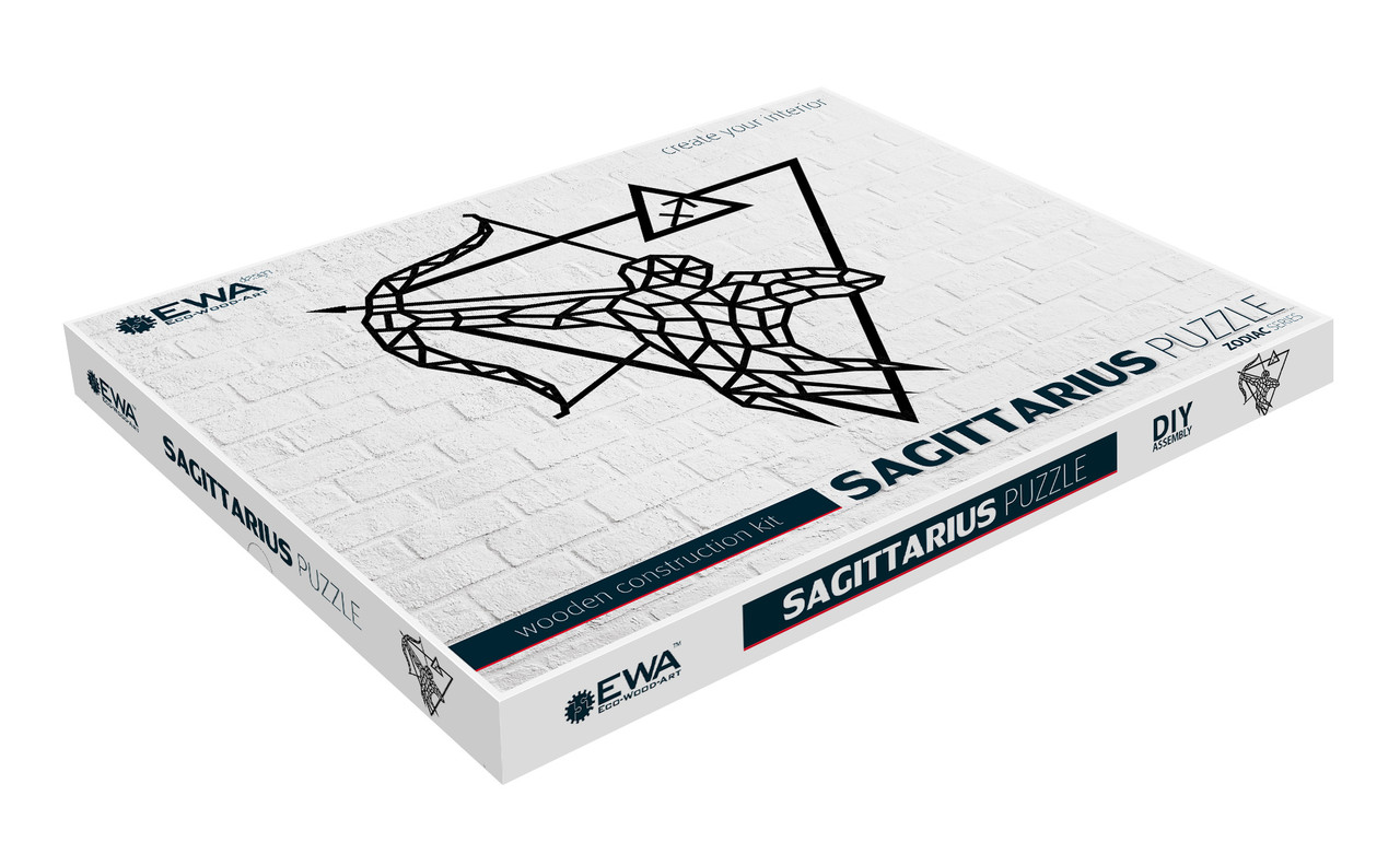 Панно інтер'єрне дерев'яне на стіну ZODIAC SIGNS: SAGITTARIUS 78,5x77,8x0,7см. 272ел. Знаки зодіаку: Стрілець