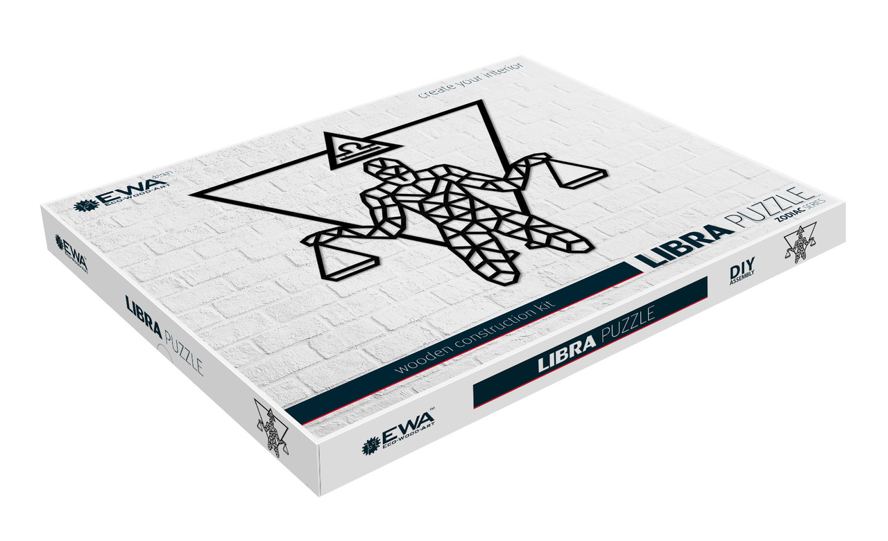 Панно інтер'єрне дерев'яне на стіну ZODIAC SIGNS: LIBRA 74,3х71,7х0,7см. 273ел. Знаки зодіаку: Веси