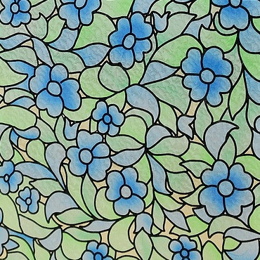 Самоклейка вітражна Patifix Незабудки блакитний 0,45 х 1м (11-2255), Синій, Синій, фото 1
