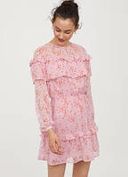Шифоновое платье с оборками H&M, р.38евро (12uk)