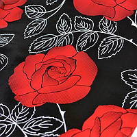 Самоклейка декоративная Hongda Кармен розы черный глянец 0,45 х 1м (5691)