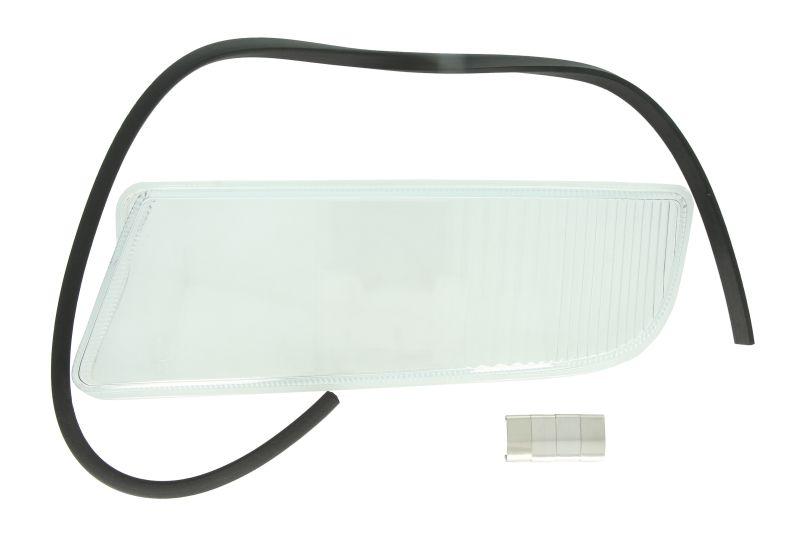 Скло протитуманної фари MAN TGX праве з ущільненням і скобами