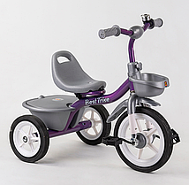 Велосипед 3-х колісний Фіолет "Best Тгіке" гумові колеса, переднє d=10", заднє d=8", дзвінок, 2 корзини
