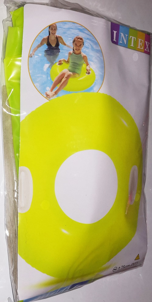 Купить Арт. 59258 Надувной круг Intex Hi-gloss с ручками (76см), цена ...