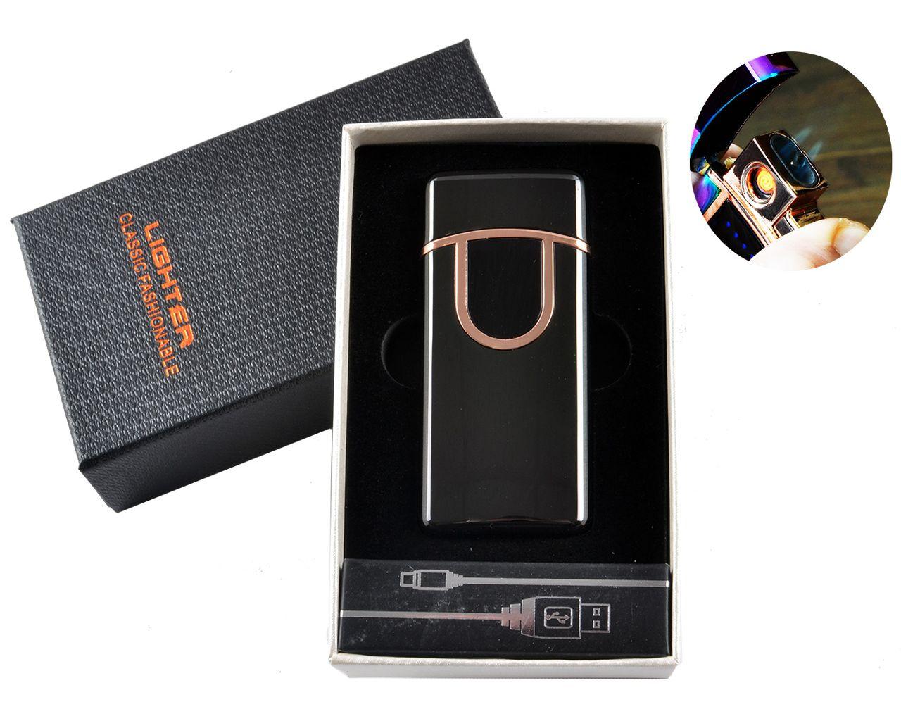 USB - Газова Запальничка (2 гострих полум'я + спіраль розжарювання) індикатор заряду HL-252 Jin Bing