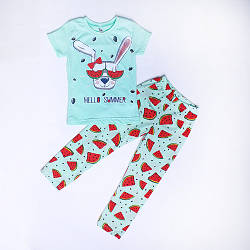 Піжама дитяча світится у темряві Заяць ментол