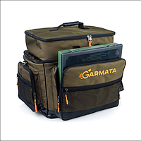 Карповая рыболовная сумка 2в1 GARMATA Trofey с набором карповых корбок. Объем 80 л.