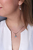 Срібний кулон із кришталем Swarovski "Трикутник", фото 3
