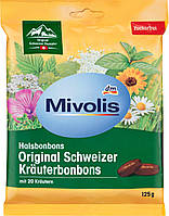 Mivolis Bonbon Original Schweizer Kräuter zuckerfrei Экстракт 20 Швейцарских трав и меда без сахара 125 г