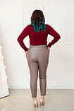Жіночі брюки з екошкіри (тонкі) "Richy" | Батал, фото 10