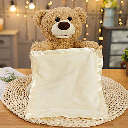 Дитяча м'яка іграшка Ведмедик (25 см) Peekaboo Bear / Інтерактивна плюшева іграшка для малюка