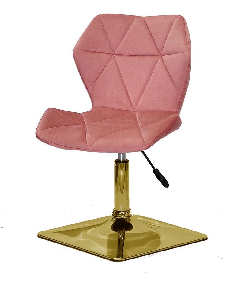 Стілець Torino 4 GD-Base теракотовий 1018 велюр, на золотій квадратній опорі з регулюванням висоти сидіння, фото 1