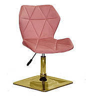 Стілець Torino 4 GD-Base теракотовий 1018 велюр, на золотій квадратній опорі з регулюванням висоти сидіння, фото 2