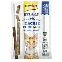 Лакомство для кошек GimCat витаминные палочки с лососем и форелью 4шт