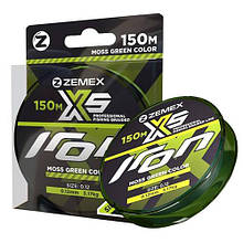 Шнур ZEMEX IRON X5 150 m, d 0.14 mm, moss green