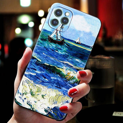 Чохол накладка для Apple iPhone 11 Pro Alitek Art Вінсент Ван Гог Морський пейзаж у Сент-Марі, фото 1