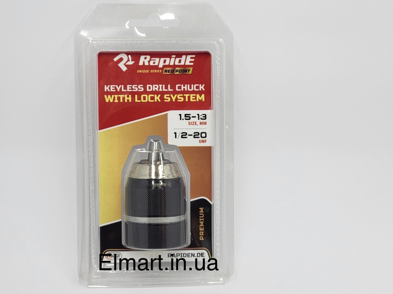 Патрон швидкозатискний із тріскачкою 1,5-13 1/2-20 unf Rapide red point, фото 1