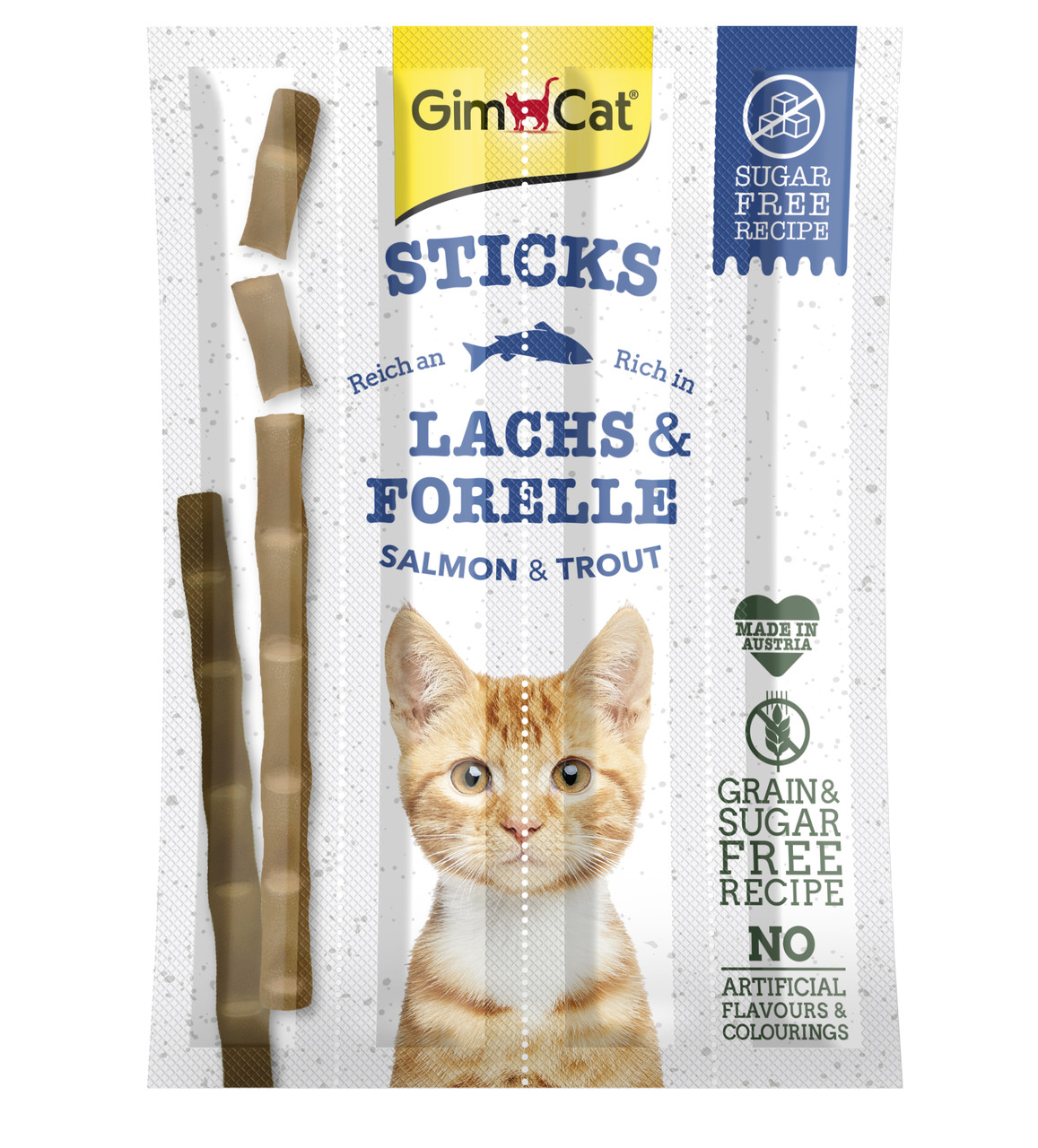 GimCat Sticks Salmon&trout ковбаски для кішок з лососем і фореллю (4 шт.)