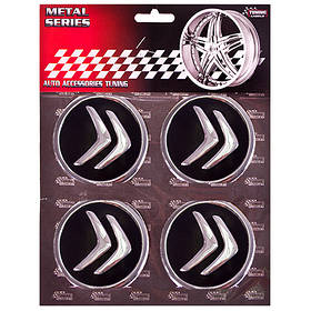 Наклейки на ковпаки, діам. 60 мм "CITROEN" чорні (4 шт.)