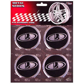 Наклейки на ковпаки, діам. 60 мм "SAMARA" чорні (4 шт.)