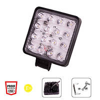 Фара робочого світла WLP-48S1F5 FLOOD 16Led*3W (108*108*50)/10-30V/48W/6000K (WLP-48S1F5)