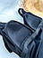 Жіночий злитий купальник з утяжкой чорного кольору великих розмірів, фото 8