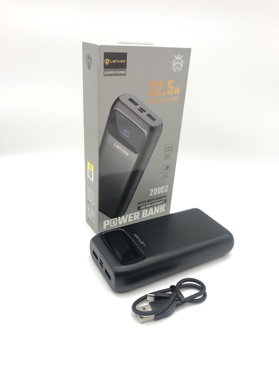 Power bank LENYES PX298D 20000mAh (реальна ємність), фото 1
