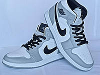 Кроссовки мужские Nike Air Jordan серые с белым