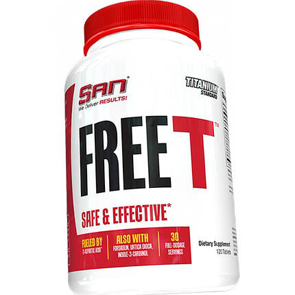 Бустер тестостерону SAN Free T 120 капс Топ продаж, фото 2