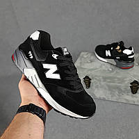 Чоловічі весняні кросівки New Balance 999 чорні з білим замшеві літні кросівки нюбеланс чудової якості