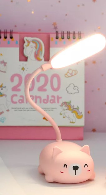 Дитяча настільна Led лампа Pets 9092 рожева з акумулятором