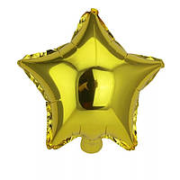 Звезда 22 см золото фольгированный шар