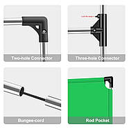 2x2м Фон на раме  Puluz PU5203G Chroma Key (зелений) складаний, фото 6