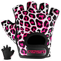 Жіночі рукавички для фітнесу Contraband Pink Label 5297 Leopard Print Gloves (Pink) S